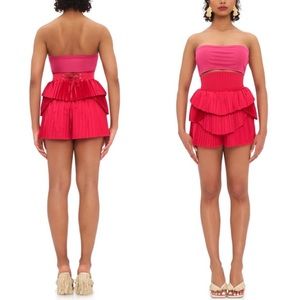 Andrea Iyamah Pink HIBI CROP TOP